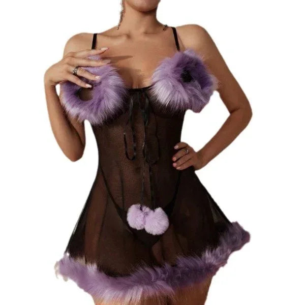 Sexy Pajamas Plush Sexy Lingerie - Viexta
