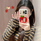 Korean-style Cute Red Polka-dot iPhone Case - Viexta