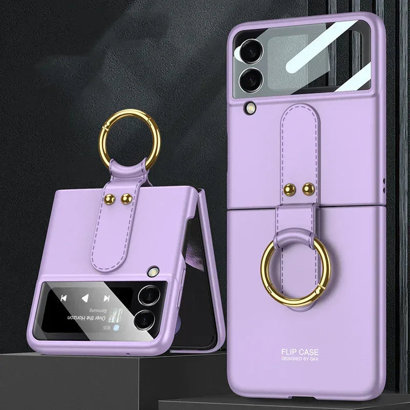 Samsung Galaxy Z Flip3 Phone Case with Ring - Viexta