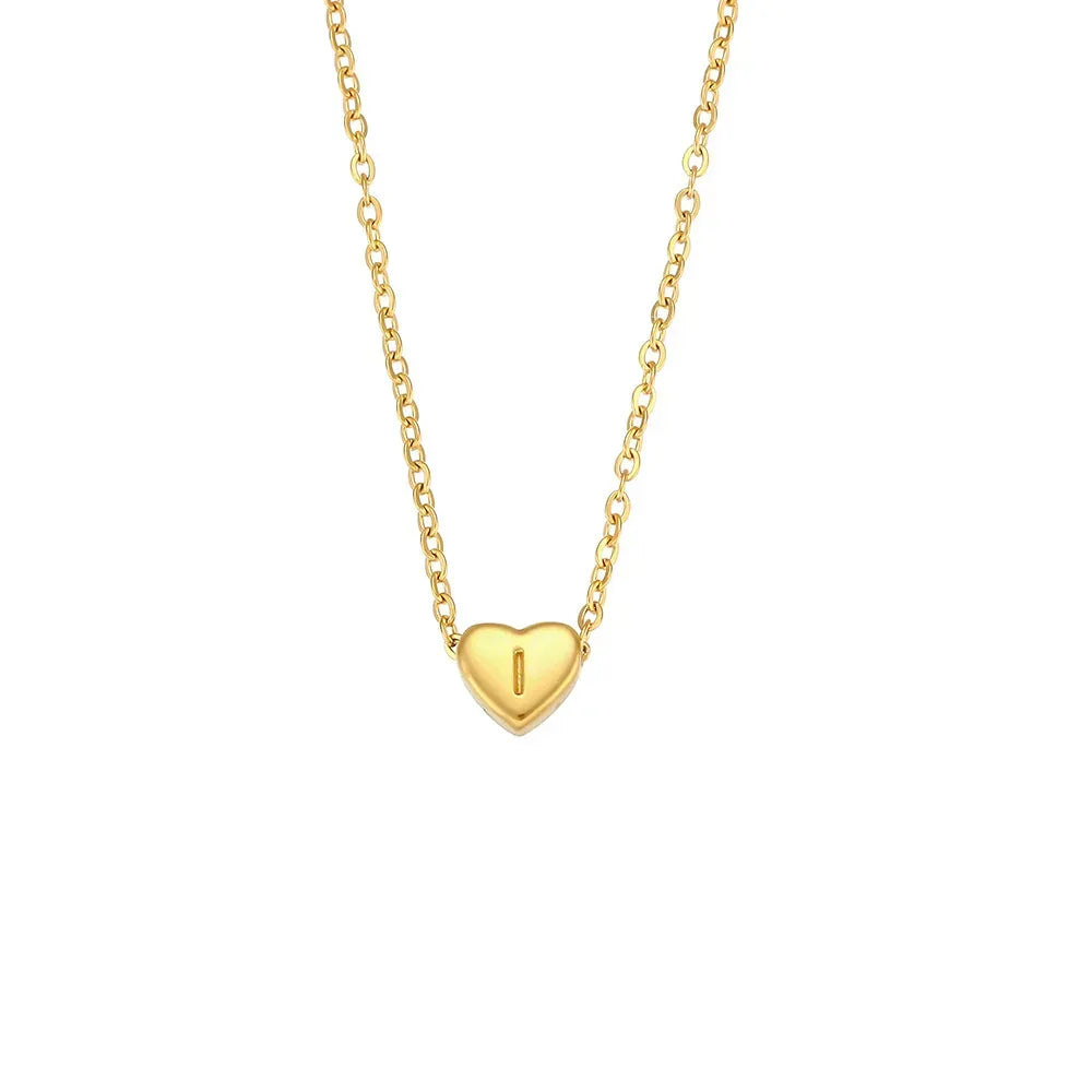 18k-heart-initial-gold-necklace - Viexta