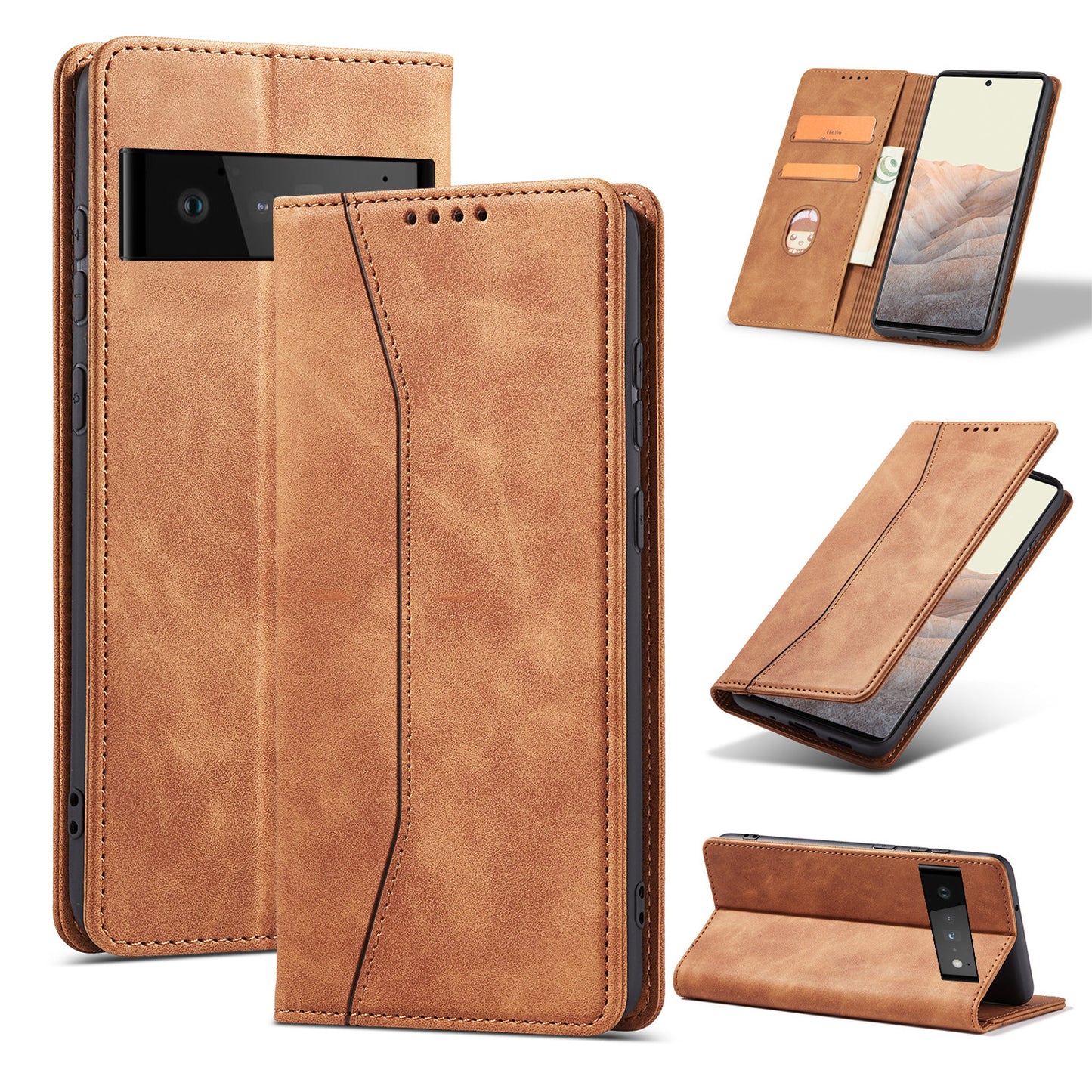 Leather Case Magnetic Flip Pixel case