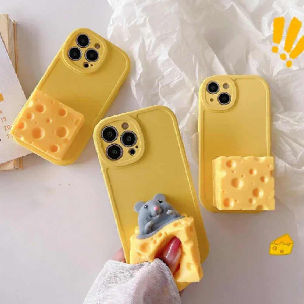 squeezing-toy-cheese-mouse-iphone-case - Viexta