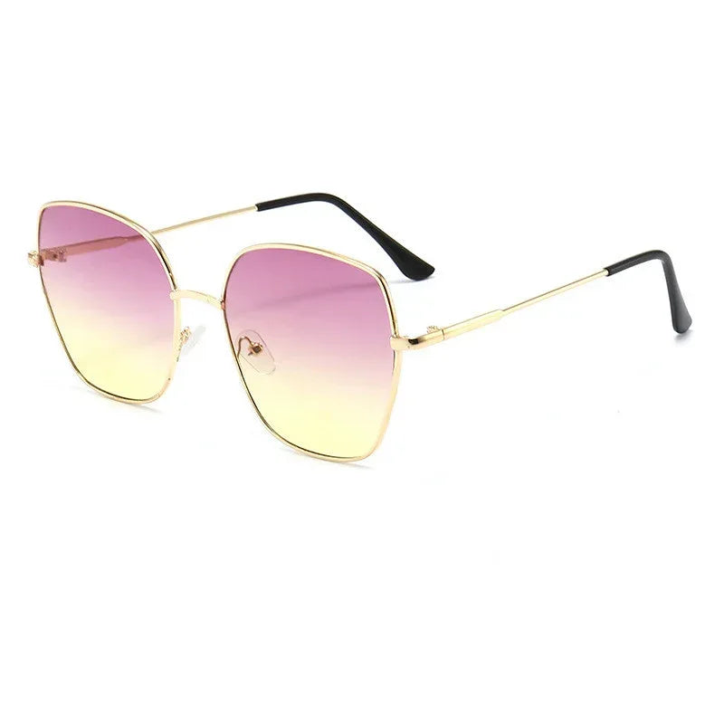 Gradual Full Frame Metal Anti Ultraviolet Sunglasses - Viexta