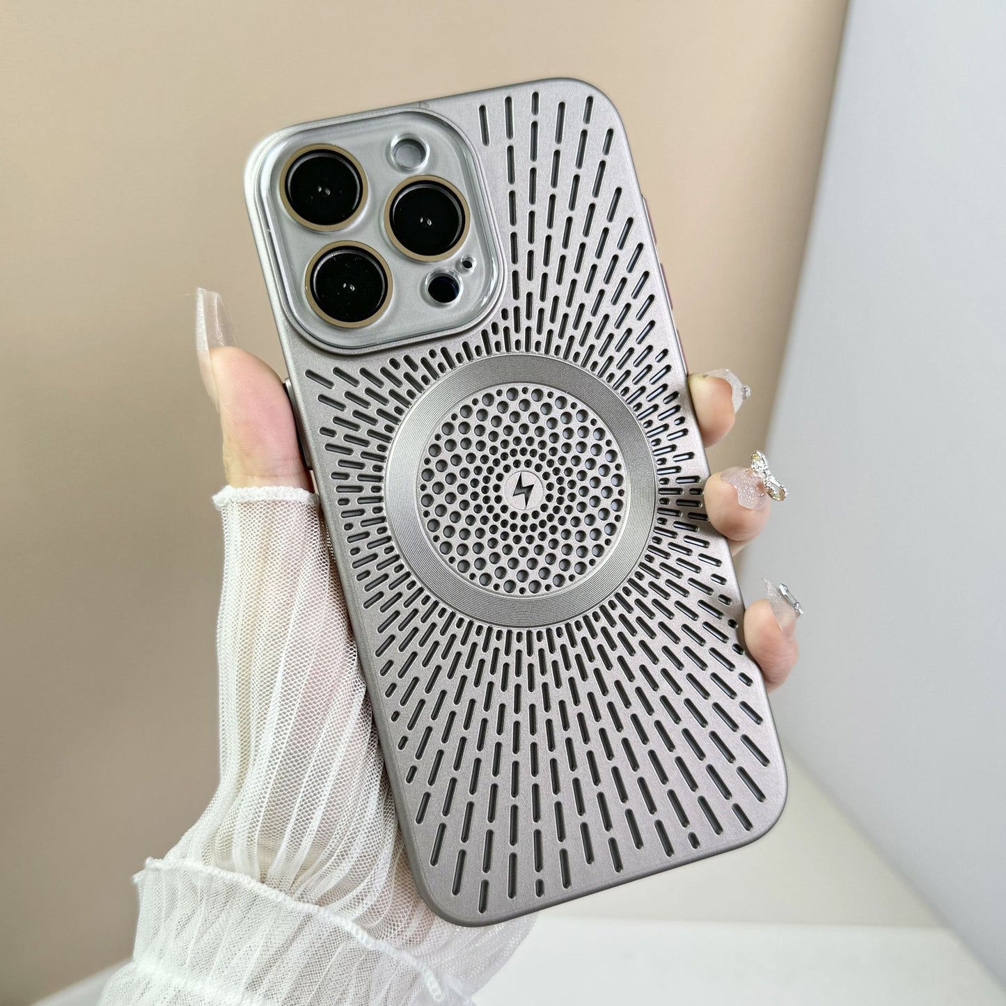 Heat Dissipation Network Shell Magnetic iPhone Case