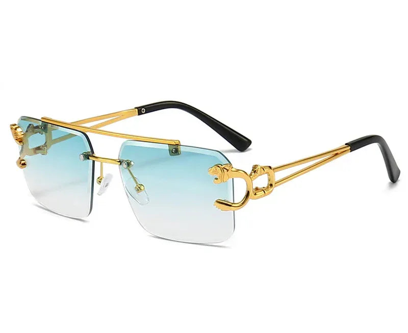 Trendy Double Beam Trimmed Sunglasses - Viexta