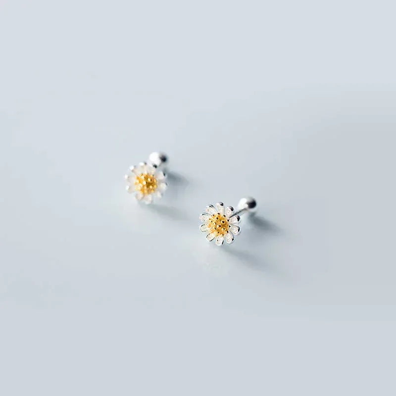 s925-silver-daisy-flower-earrings - Viexta