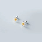 s925-silver-daisy-flower-earrings - Viexta