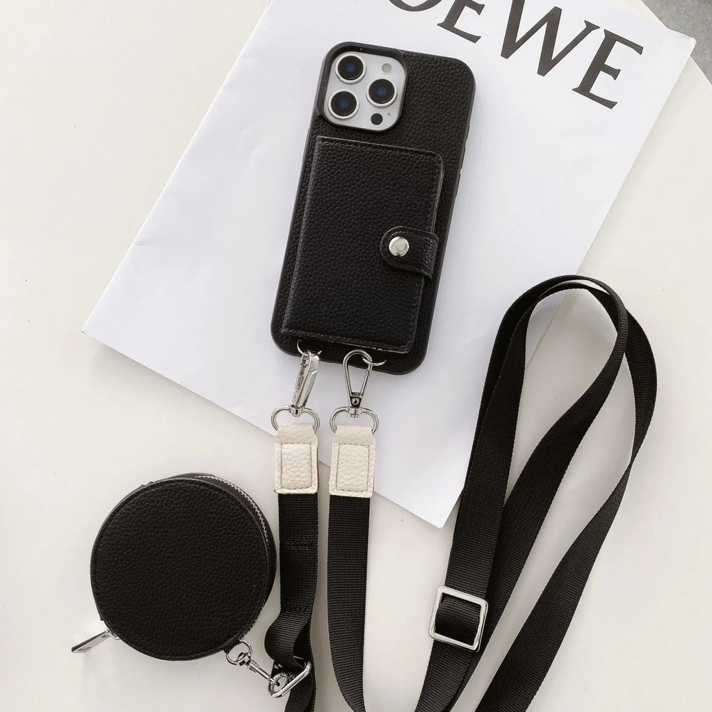 Card Holder Card Lanyard iPhone Case - Viexta