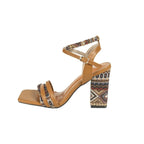 Ladies Vintage Weave Square Chunky Heel - Viexta