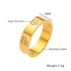 Titanium Steel Flower Ring - Viexta