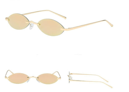 Elliptical metal sunglasses