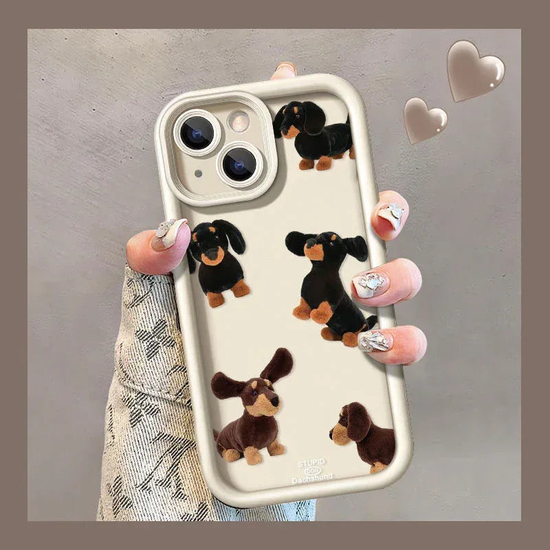 Cream Sausage Dog iPhone Case - Viexta