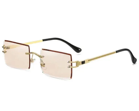 Crystal Faceted Small Square Sunglasses - Viexta