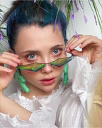 Fashion rimless sunglasses for women - Viexta