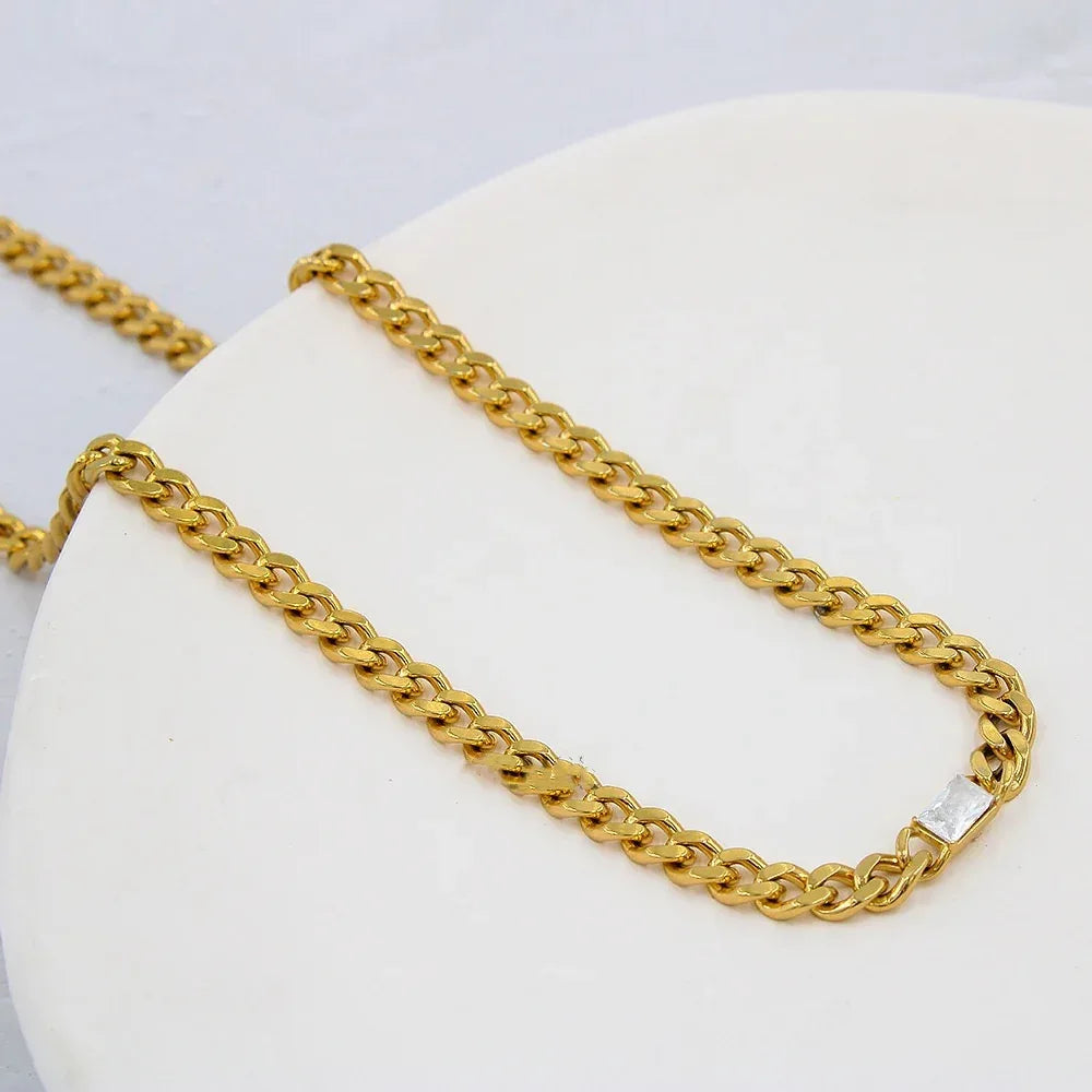 Stainless Steel Cuban Link Chain - Viexta