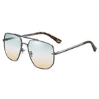 Men's Double Bridge Gradient Cut Sunglasses - Viexta