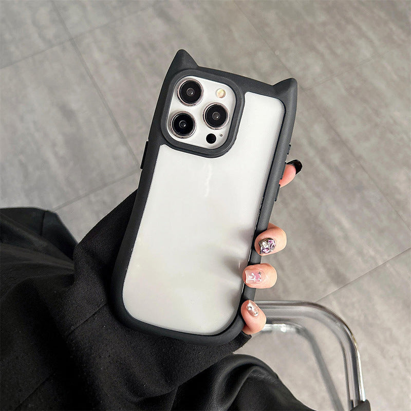 magnetic-shell-stereo-cat-ear-iphone-case