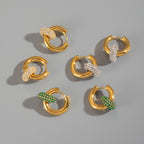 18K gold stainless steel detachable earring