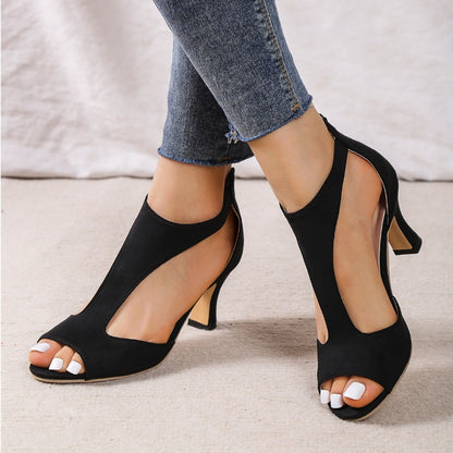 Zippered High Heel