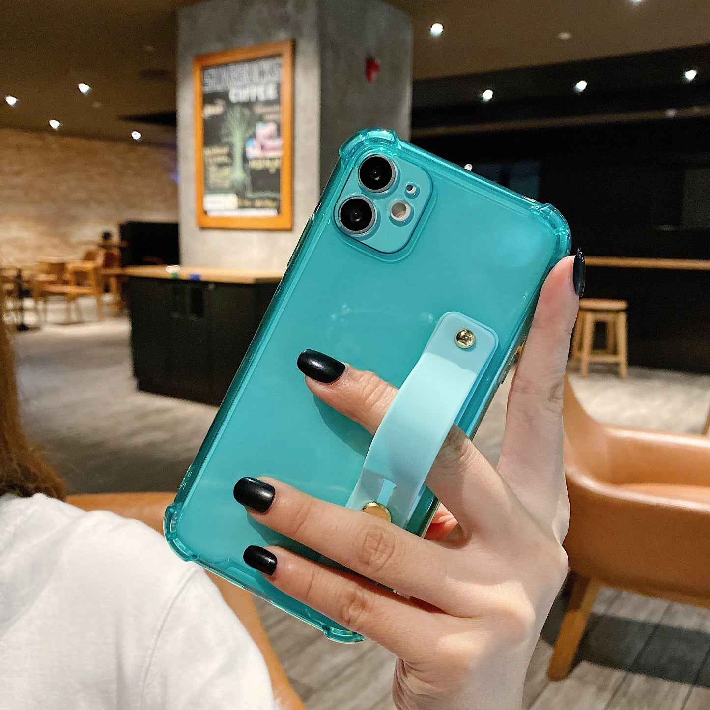 Explosion-proof Four-corner Drop-resistant with Strap iPhone Case