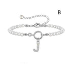 6mm Pearl Bracelet Buckle Letter