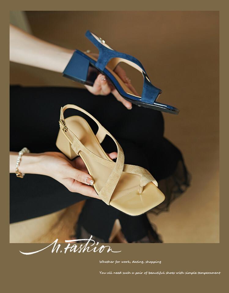 Chunky Cross Strap Heels