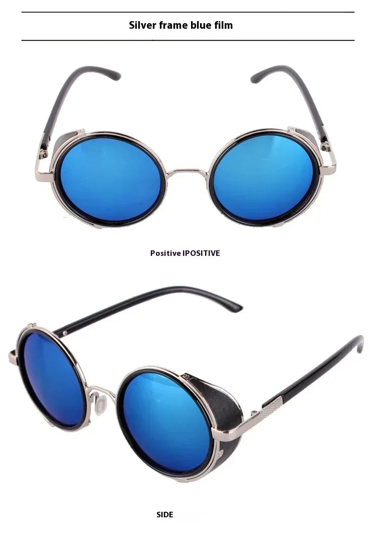 round-retro-uv-protection-sunglasses - Viexta