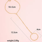 Beach chain ring bracelet integrated chain