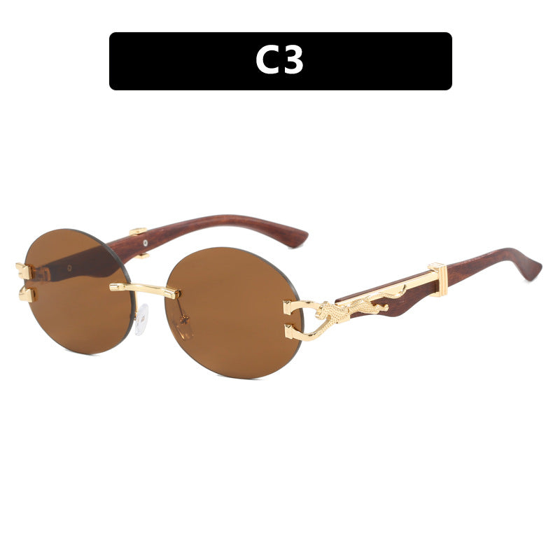 Leopard round frameless cut glass