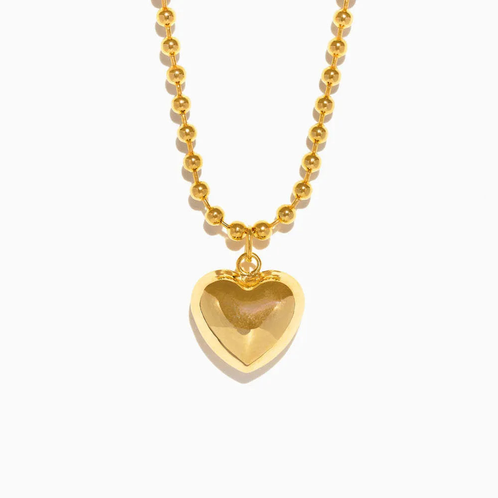 Titanium Steel Heart Pendant Necklace