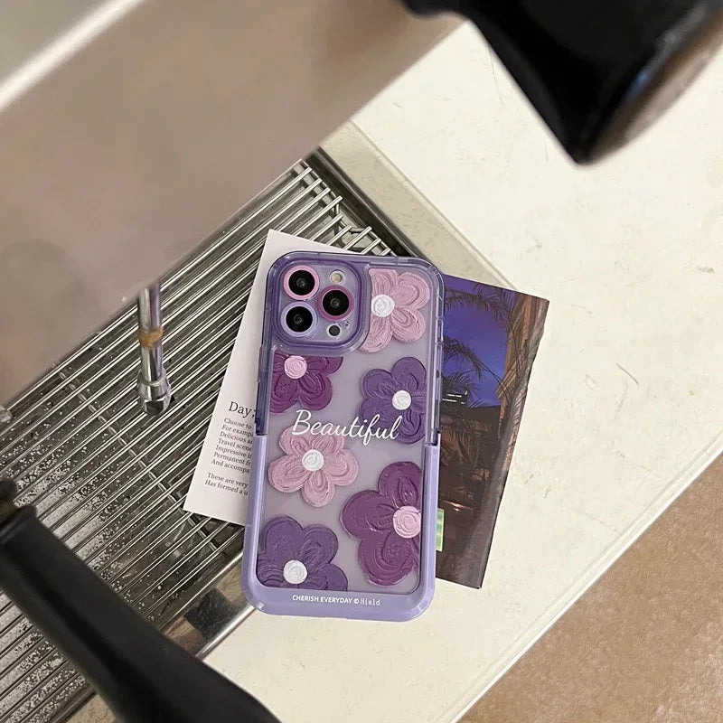 Cute Flower Invisible Bracketed iPhone Case - Viexta