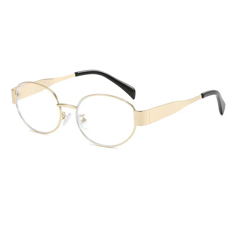 Women's Metal Retro Oval Sunglasses - Viexta