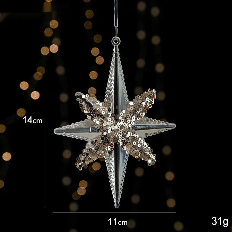 Christmas Decorations Sequins Acrylic Transparent Pendant - Viexta