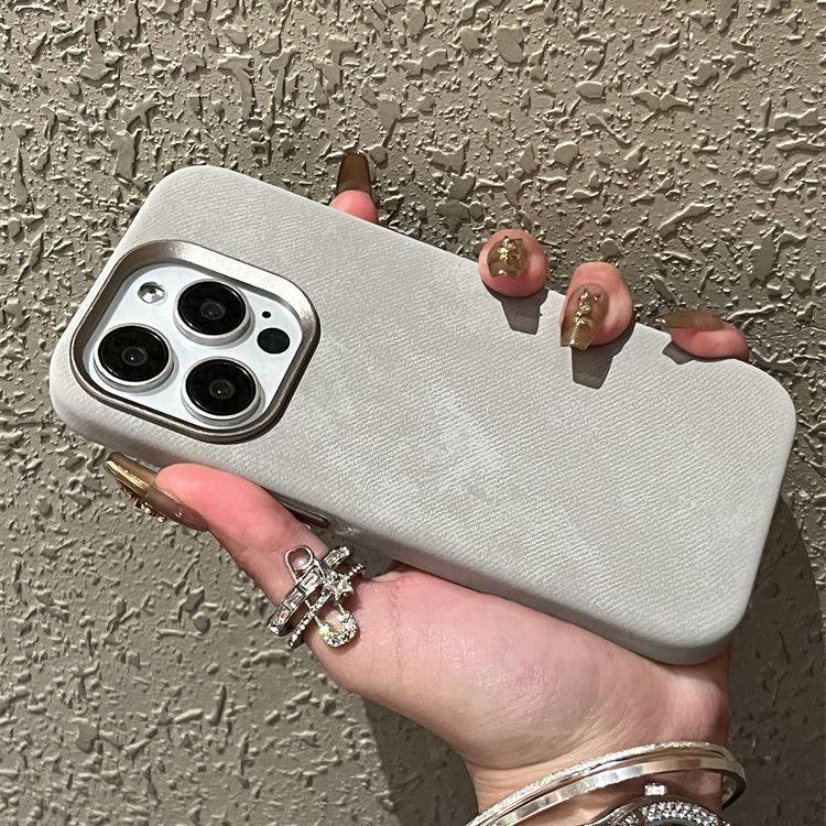 Magnetic Leather Drop-resistant Flannel iPhone Case - Viexta