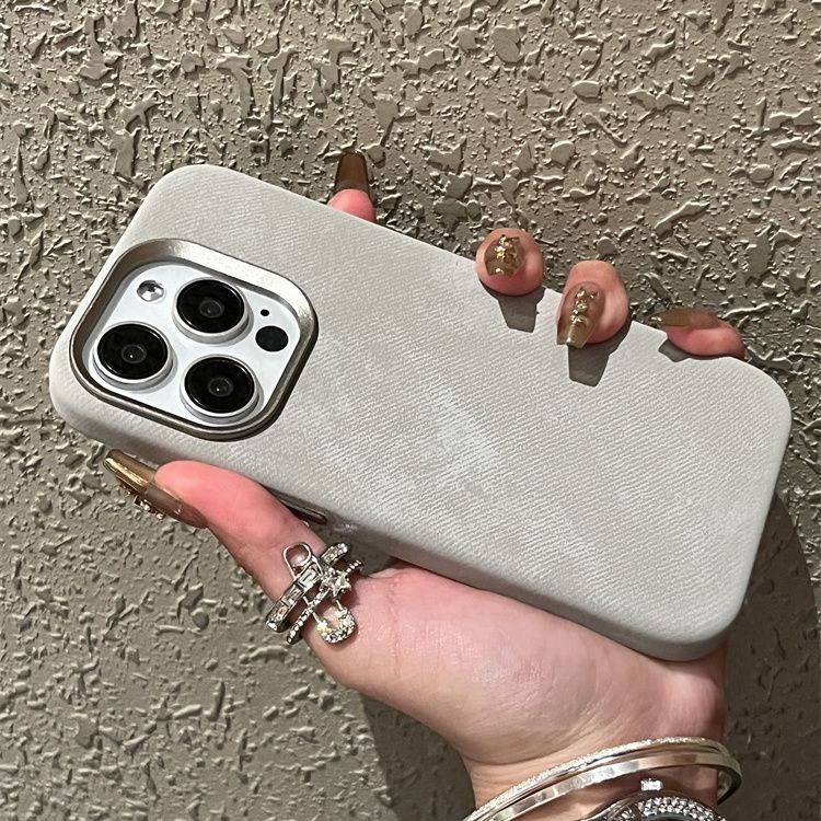 Magnetic Leather Drop-resistant Flannel iPhone Case