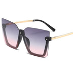 Ocean Sheet Multicolor Rimless Sunglasses - Viexta