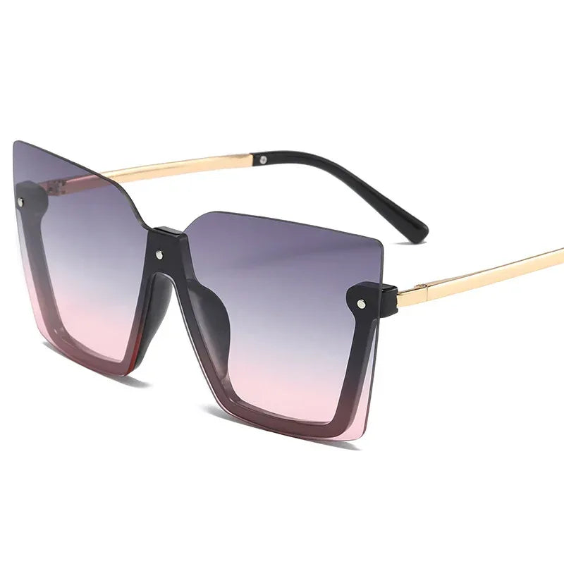 Ocean Sheet Multicolor Rimless Sunglasses - Viexta