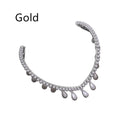 Elegant Bridal Headpiece With Toothed Waterdrop Design