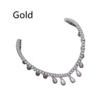 Elegant Bridal Headpiece With Toothed Waterdrop Design