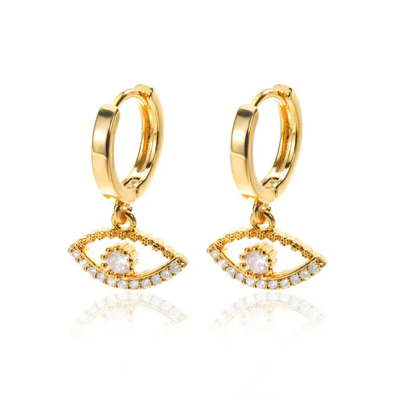Micro Inlaid Zircon Eardrops - Viexta