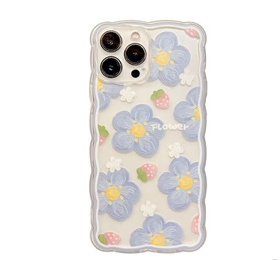 Flower iPhone Wavy edge case