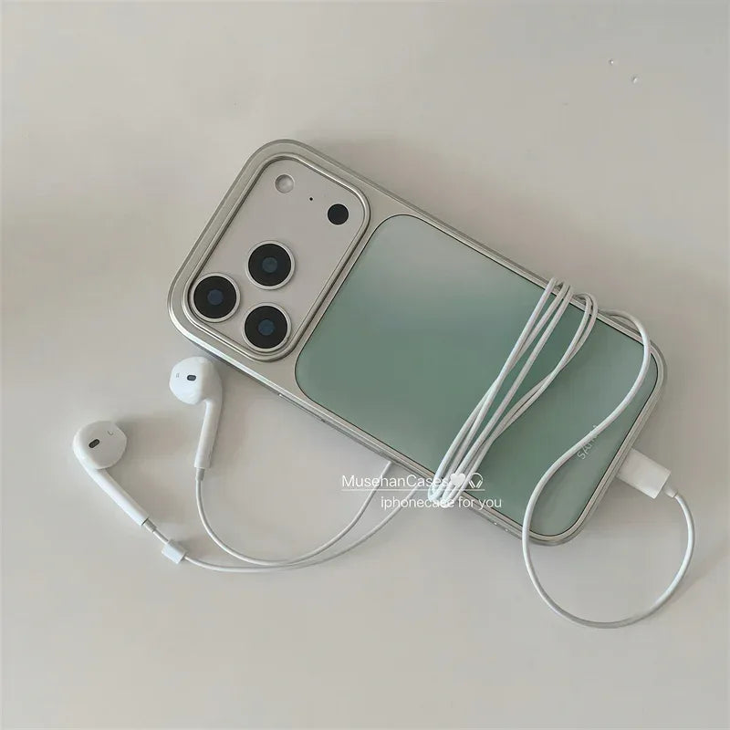 Instagram Minimalist Solid-color Gradient Matcha Green iPhone Case - Viexta