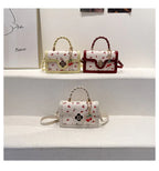 Cute Cherry Twist Portable Small Square Bag - Viexta