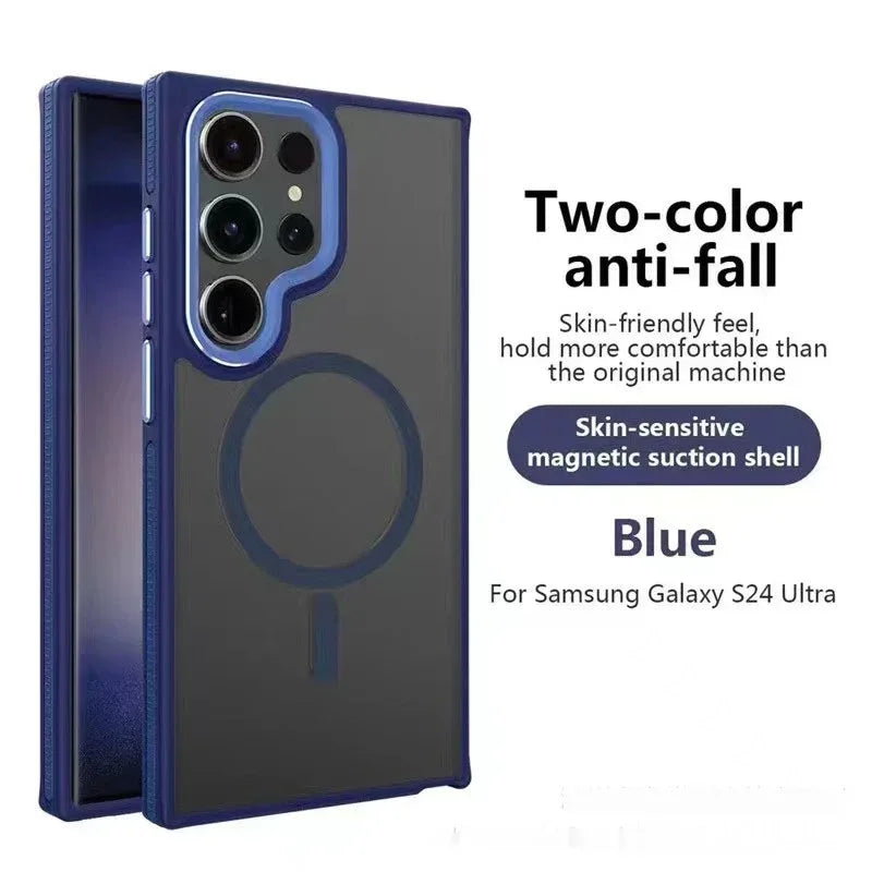 Dual-tone Soft-touch Magnetic Samsung Case - Viexta