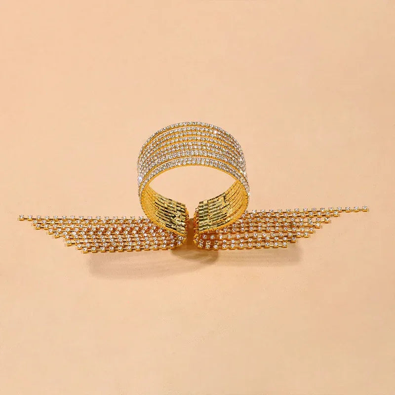 Multi-layer Tassel Rhinestone Bracelet - Viexta