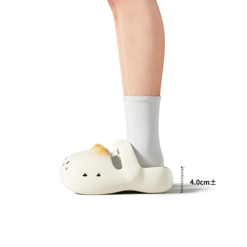 Cartoon Cat Hole Shoes Crocs - Viexta