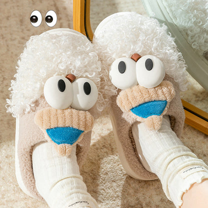 Cartoon Bearded Santa Claus Slippers