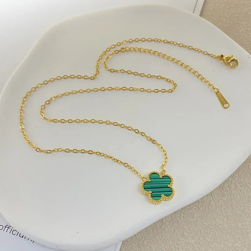 double-sided-titanium-steel-clover-necklace - Viexta