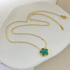 double-sided-titanium-steel-clover-necklace - Viexta