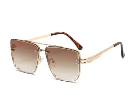 Metal Double Beam Sunglasses - Viexta